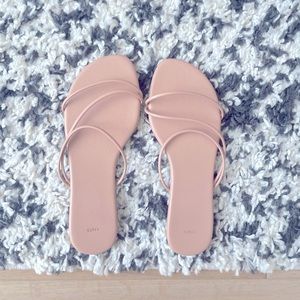Minimalist strappy sandals size 41- nude